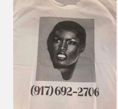 Call Me 917 Grace Jones 917 Maglietta Manica Corta Bianca Unisex S-2345XL