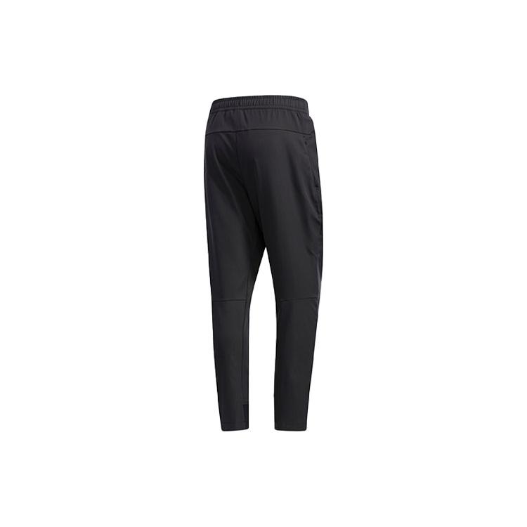 Adidas Knitted Sweatpants Men's Black Moderate Straight Fit Pants FM9372