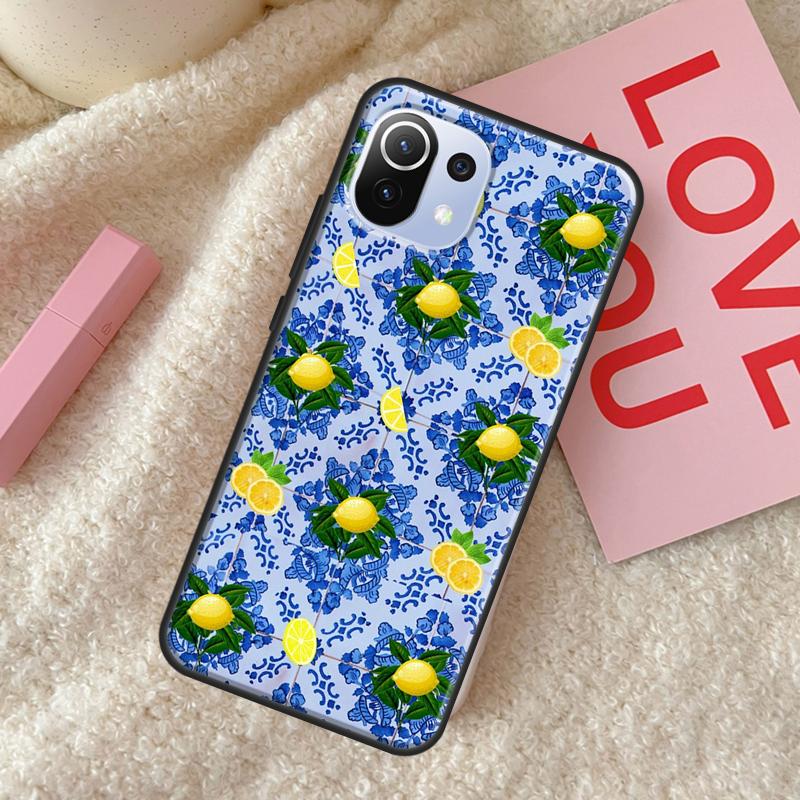 Mediterrane Zitrone Hülle für POCO X5 X3 X4 F5 Pro F3 F4 GT C40 M5s Handyhülle für Xiaomi 13 11T 12T Pro 12 Lite