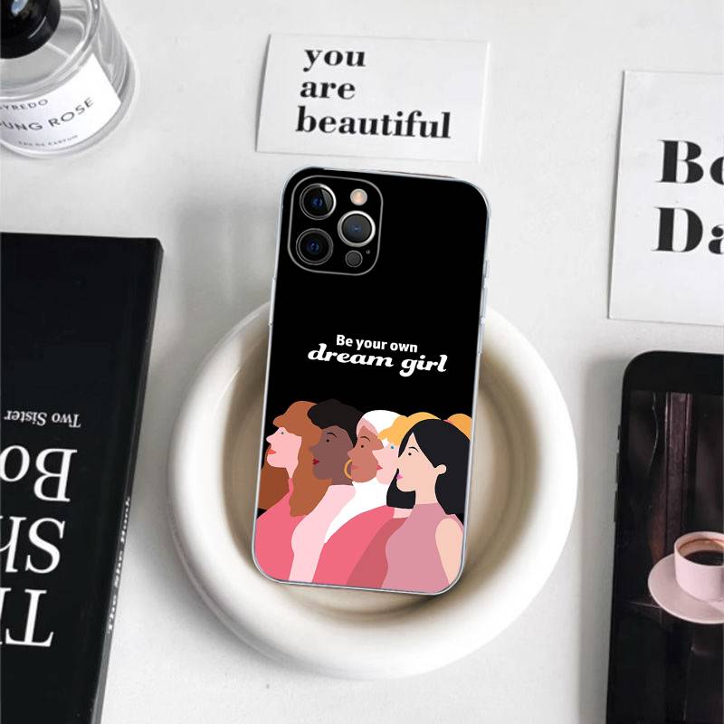 Feminist Feminism Aesthetics Girl For iPhone 17 16 15 14 13 12 Mini 11 Pro Max Transparent Case
