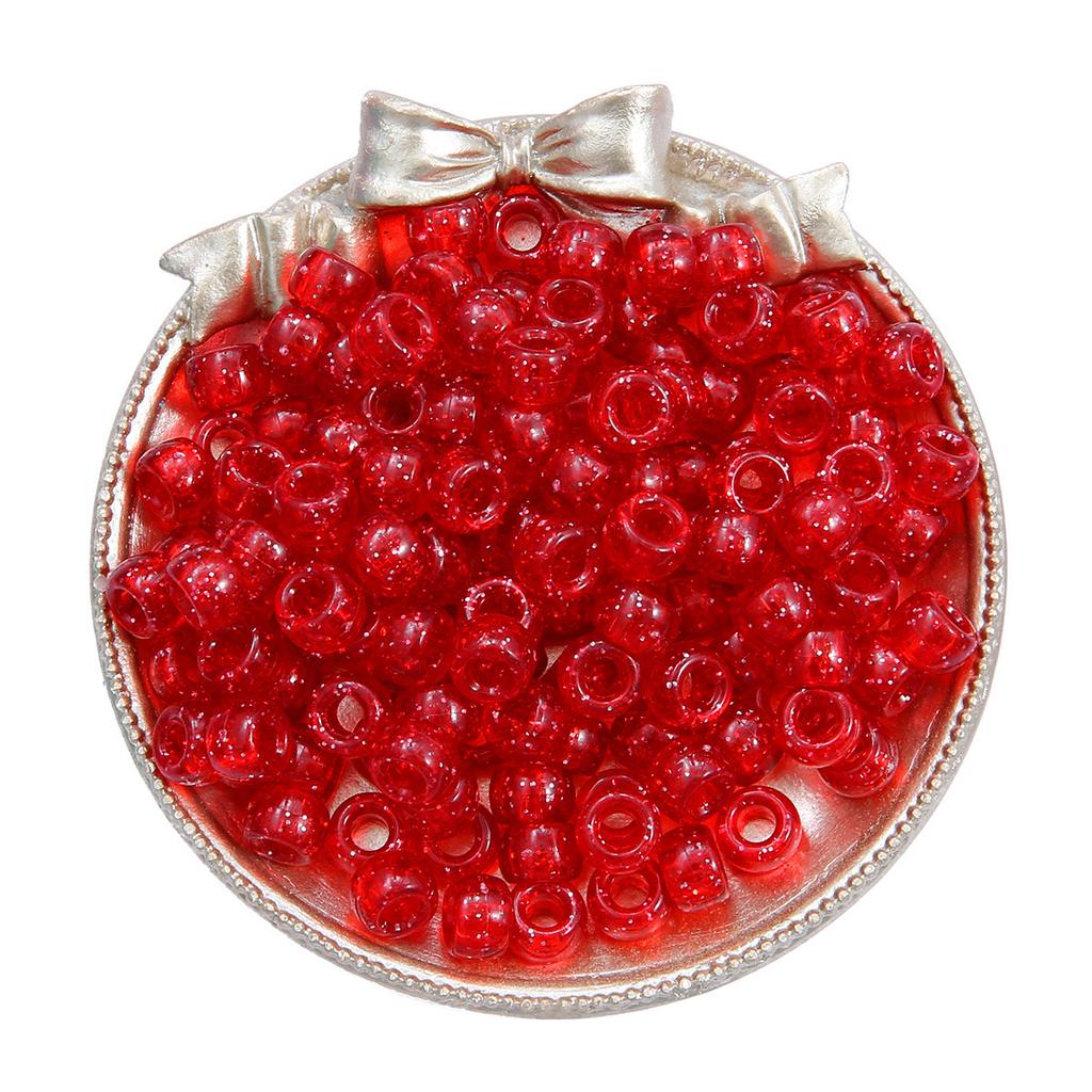 Handmade Bracelet Beads Acrylic Large Hole Barrel Beads Pony Beads Weaving Handmade Diy Bracelet Plastic Beads Jewelry Accessories Beads Loose Beads