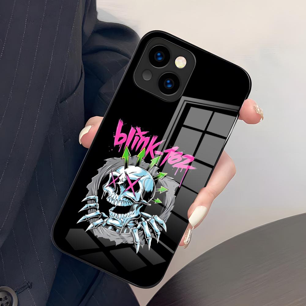 Fashion Blink 182 Phone Case For IPhone 17 Pro Max 15 Pro 16 14 Plus 12 13 Mini 11 Pro Shockproof Glass Cover