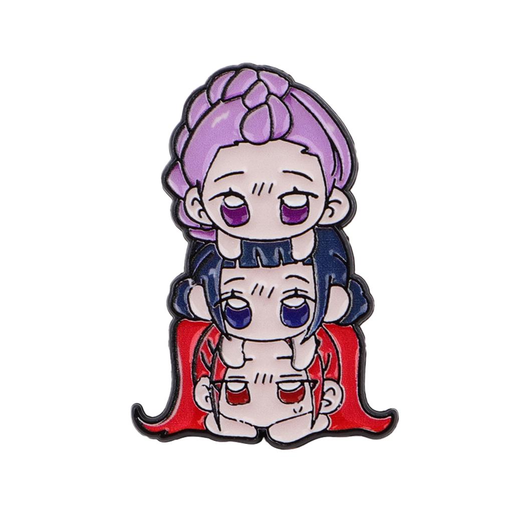 Happy Blue Cat Tiger Enamel Pin Mystic Hunter Girls Group Brooches Lapel Badges Fantasy Animals Jewelry Gift for Fans Friends