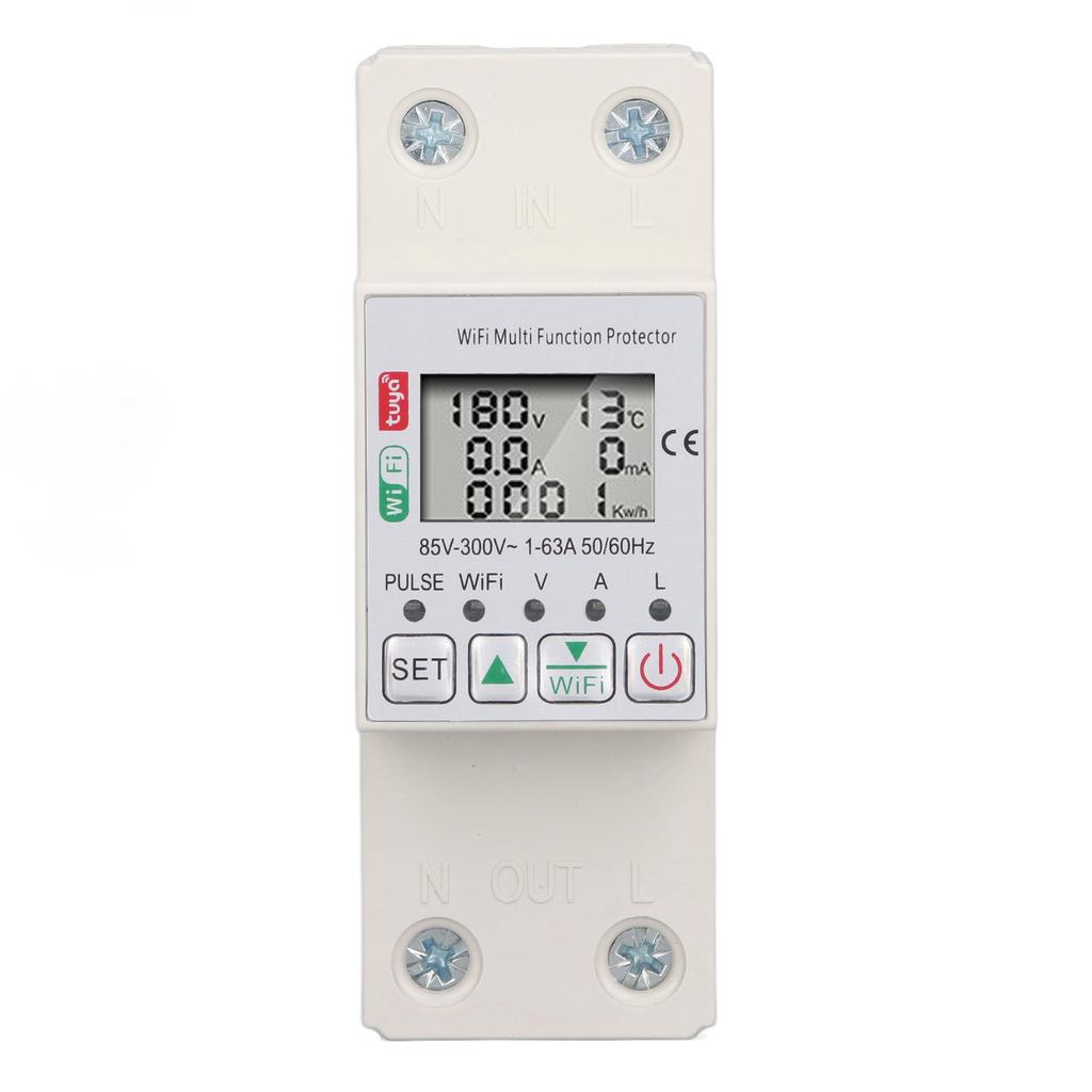 WiFi Smart Power Meter Switch for Tuya Energy Circuit Breaker Multi Function Protector with