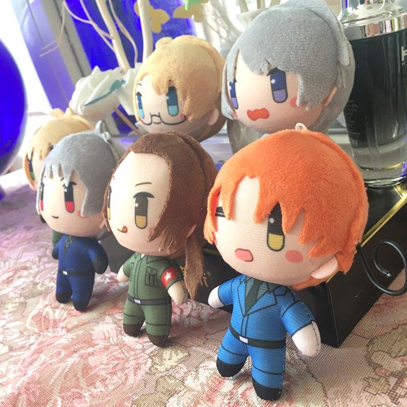 10cm Hetalia Anime Peluche Morbidi Bambole Ripiene Personaggi di Arthur Alfred Yao Regalo di Compleanno per Bambini