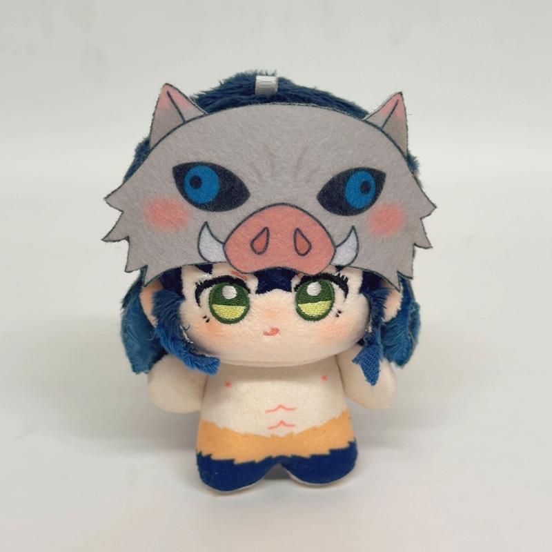 10cm Anime Demon Slayer Kimetsu No Yaiba Plush Kamado Tanjiro Agatsuma Zenitsu Hashibira Inosuke Tomioka Giyuu Pendant Doll Toys Cuddly Stuffed Fluffy