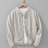 Foreign Trade Surplus Linen Tencel Simple Jacket for Men, New Spring and Autumn Trendy Casual Versatile Loose Outerwear
