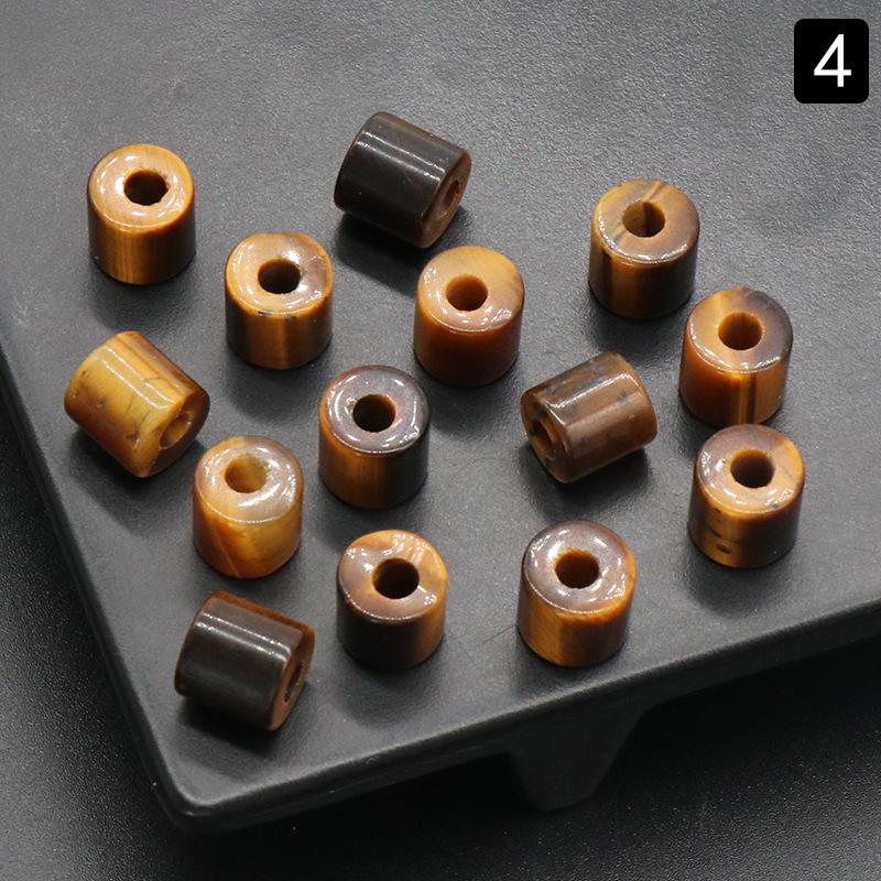 Large Hole Natural Crystal Agate Cylinder Beads 9x9mm, 3mm Hole, DIY Jewelry Accessories.