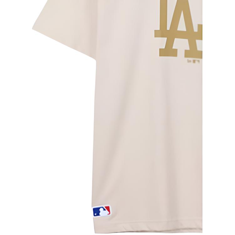 New Era Printed Logo Short Sleeve T-Shirt Unisex T-Shirts Beige 12147608