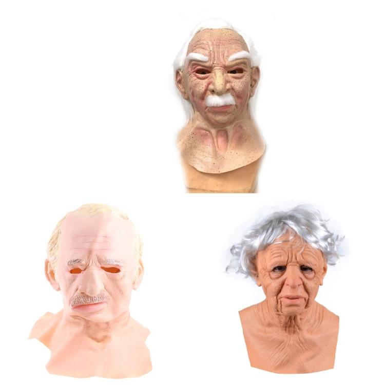 Halloween Old Man Latex Mask Grandmother Home Festival Party Cosplay