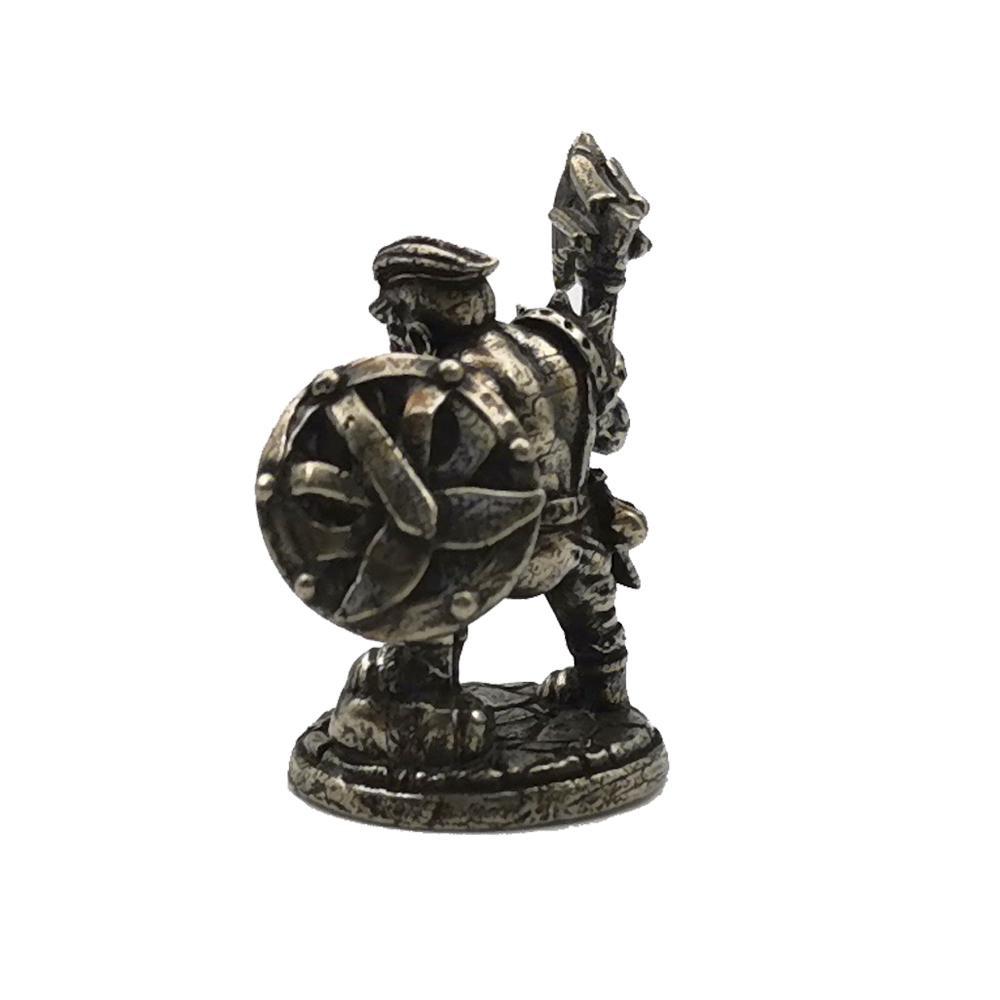 1/2Pcs Dwarf Legion Shield Axe Models Toy Figurines Miniatures Metal Copper Mens Gifts Desktop Ornaments Decoration