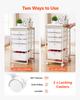 VEVOR Rolling Cart with Drawers, 5 Drawer Storage Organizer, Mobile Utility Cart with Wood Top, Steel Frame, Universal Casters & 2 Brakes