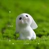 Resin Rabbit White Figurines Toy Model Desktop Car Decoration Accessories Gift