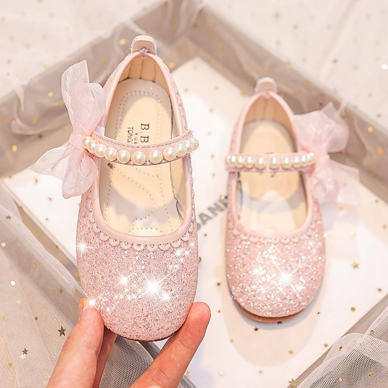 Kids Shoes Drop Shipping 2026 New Soft Shiny Cute Princess Shoes for Party Wedding Shows Children Moccasin Shoes Drop Shipping