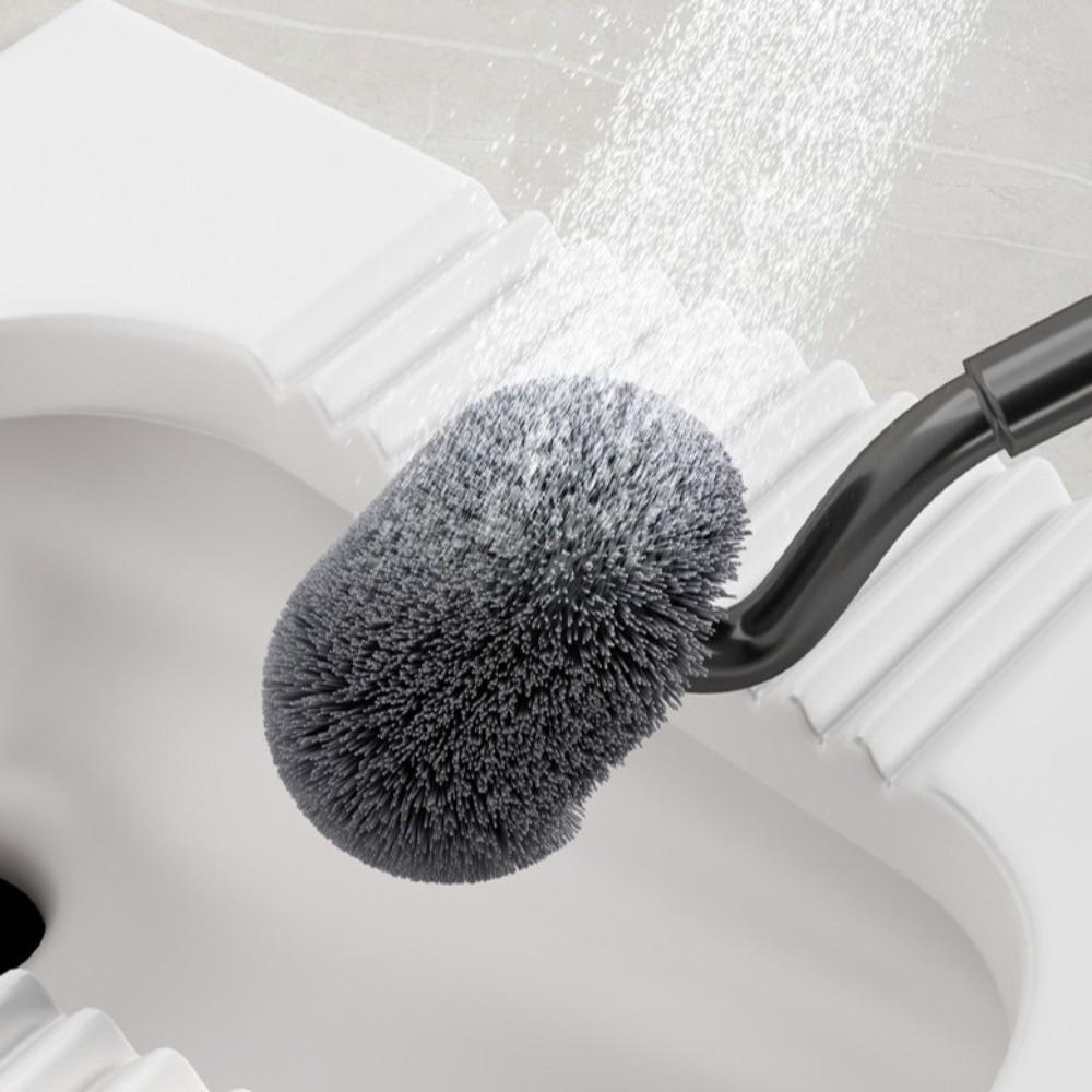 Hygienic Long Handle Toilet Brush Carbon Steel Closestool Brush  No Dead Corners Cleaning