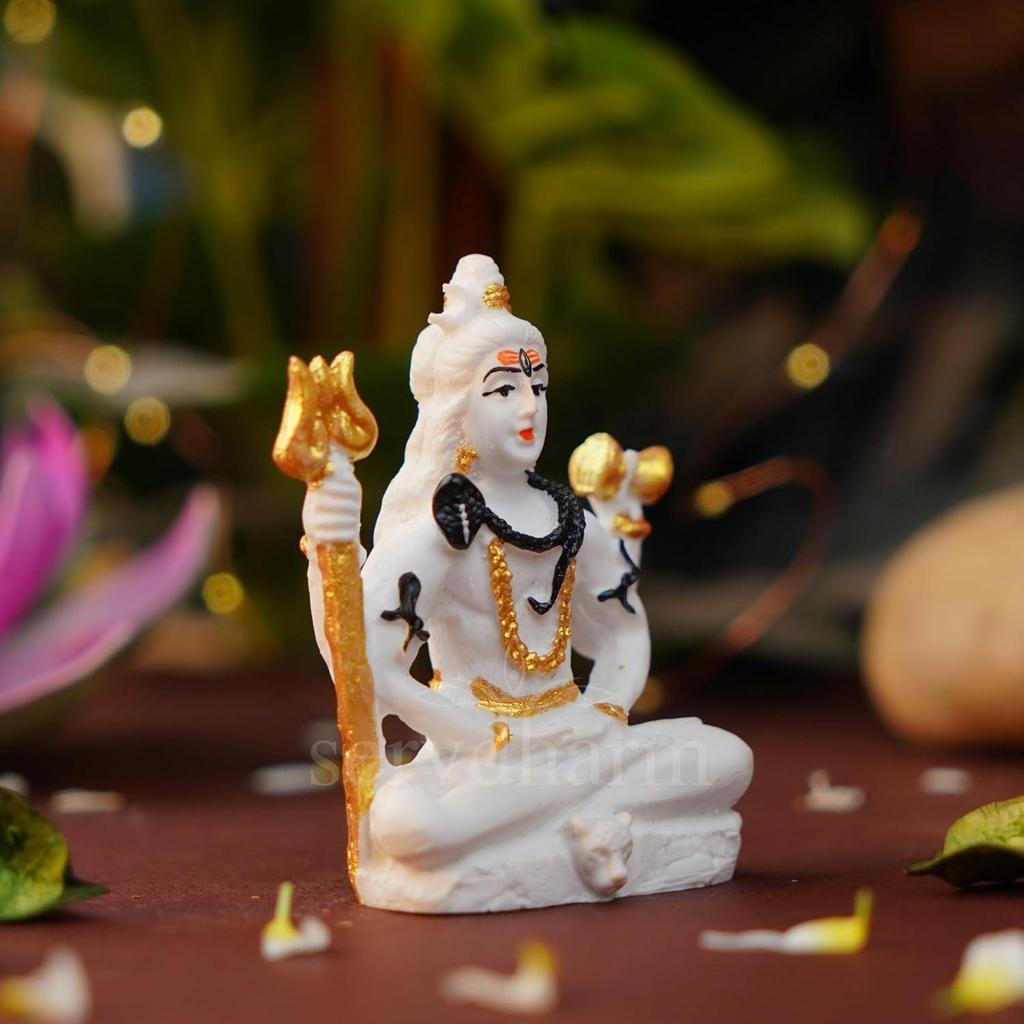 Shiva Murti for Home Decor & Pooja| Shiv Idols for Car Dashboard, Pooja Room, Home Decor, Office Desk | God Idols for Puja & Festival Gifting