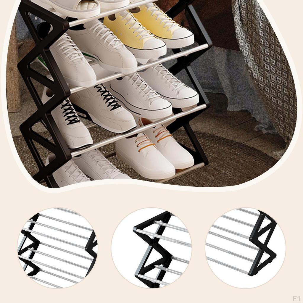 4 Design Shoe Organizer with Smooth Edges and Open Structure 42x18.5x49.5cm