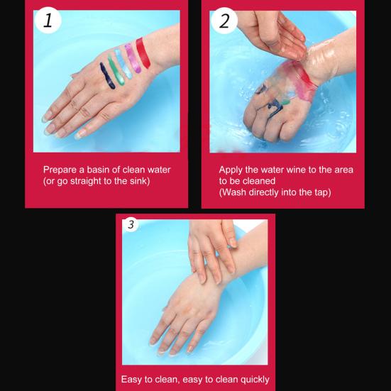 Body Painting Portable Small Even Color Bright-colored Long Lasting Wide Application Quick Dry Water Activated Vibrant Face Body Paint for Outdoor
