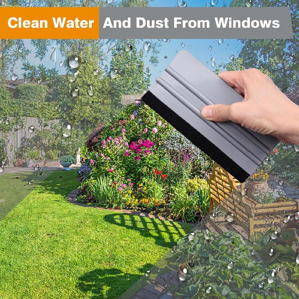KESPEN Window Felt Squeegee, Vinyl Scraper For Window Privacy Film And Car Glass, Tint Squeegee Tallation Tool Protection Scratches Film Soothing,
