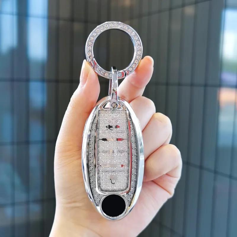 Suitable For Nissan 14Th Generation Classic Sylphy Keycase Tea Qashqai X-Trail Tiida Murano Sunny Keycover Key Shell Keychain