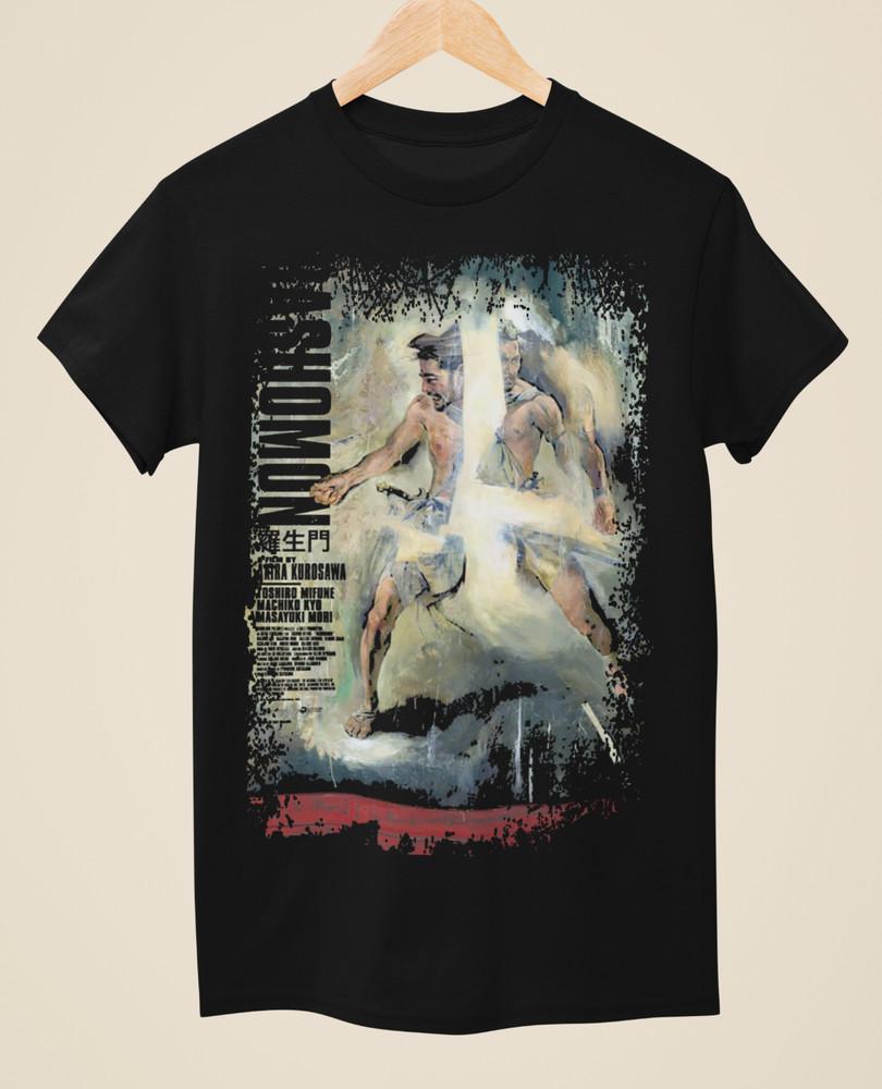 Rashomon - Japanese Movie Poster Inspired Unisex Black T-Shirt Unisex T-Shirt XL