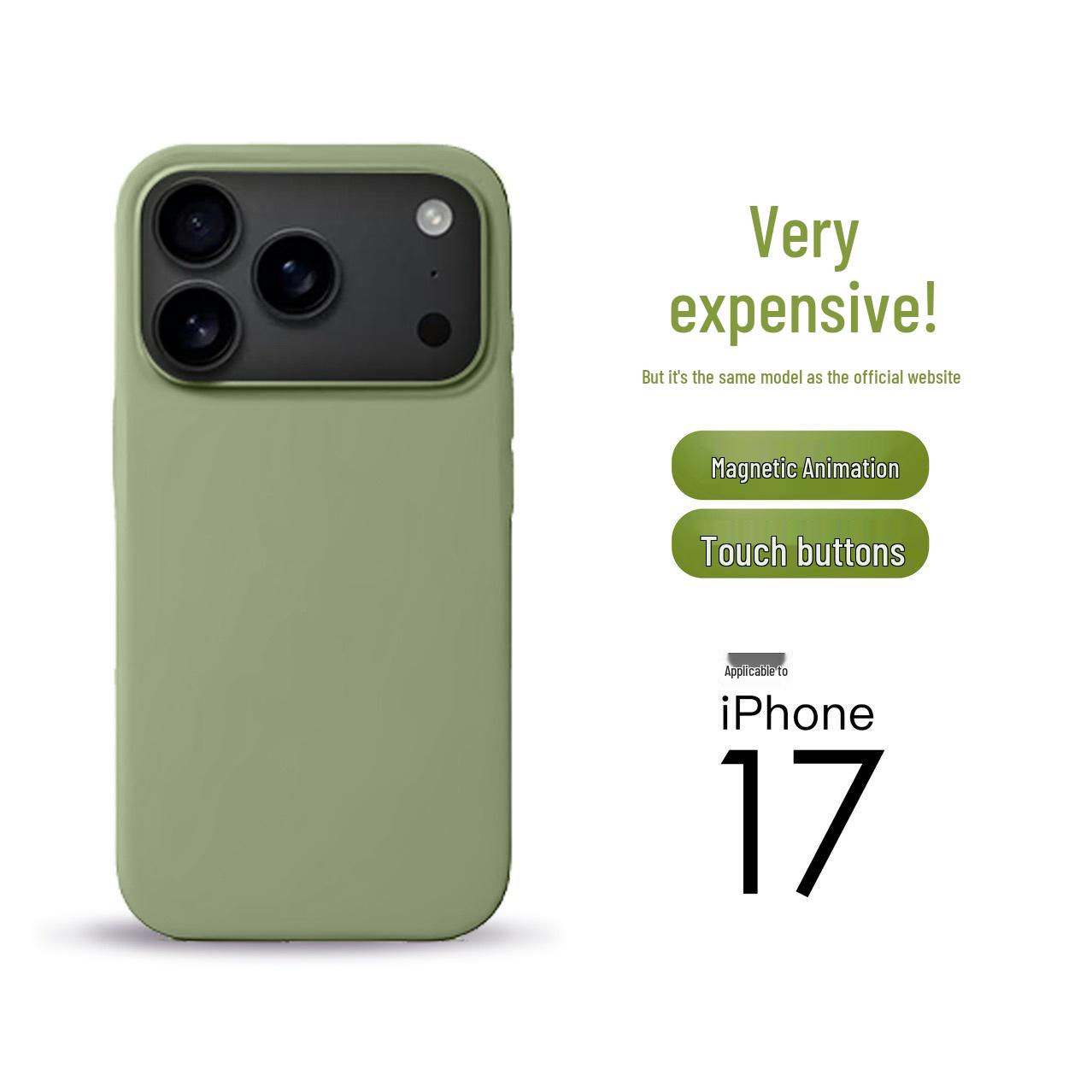 

Apple 17 Pro Max Магнитный чехол из жидкого силикона с анимированными кнопками 17 Pro iPhone 17 Pro Max Cutout
