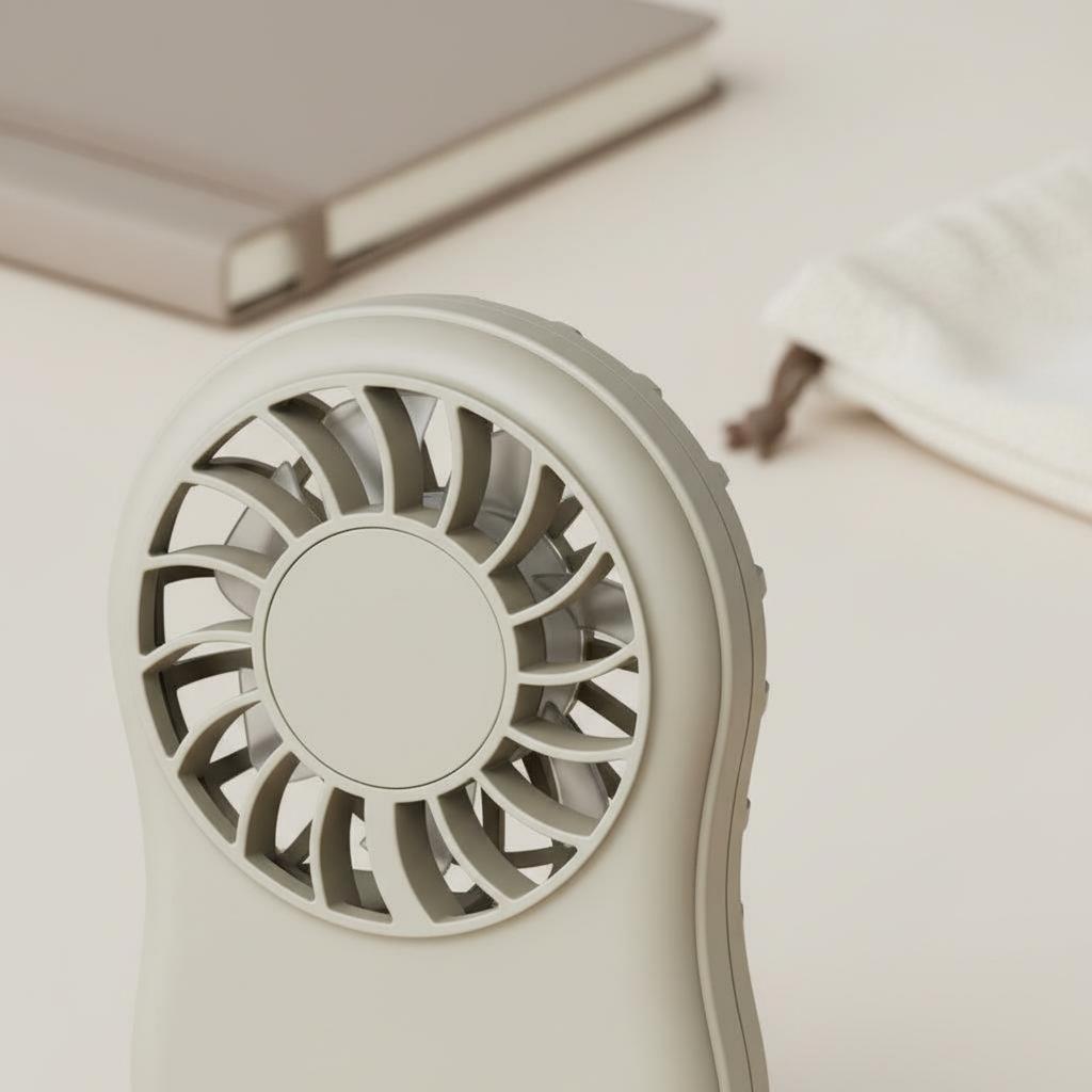 Mini Handheld Fan 5 Speed Settings Charging Port Battery-Operated Fan Lightweight Fast Charging for Travelers, Outdoor, Travel