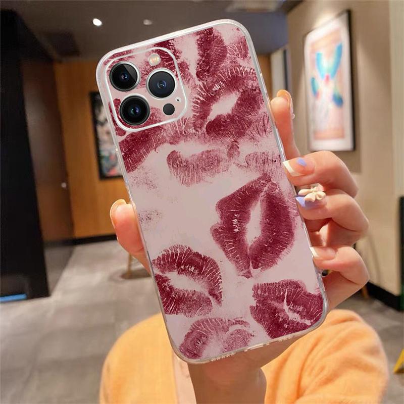 

Губы Поцелуй Чехол для Телефона Carcasa Funda Для iPhone 17 Pro Max Air 17 16 15 14 13 Pro Max 15 16 Pro 15Plus iphone 15ProMax