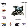 10uds Venta al por mayor Parches Bordados de Osos Animales de Dibujos Animados Paisajes Naturales Parches Termoadhesivos DIY Sombreros Chaquetas Insignia para Coser Decoración