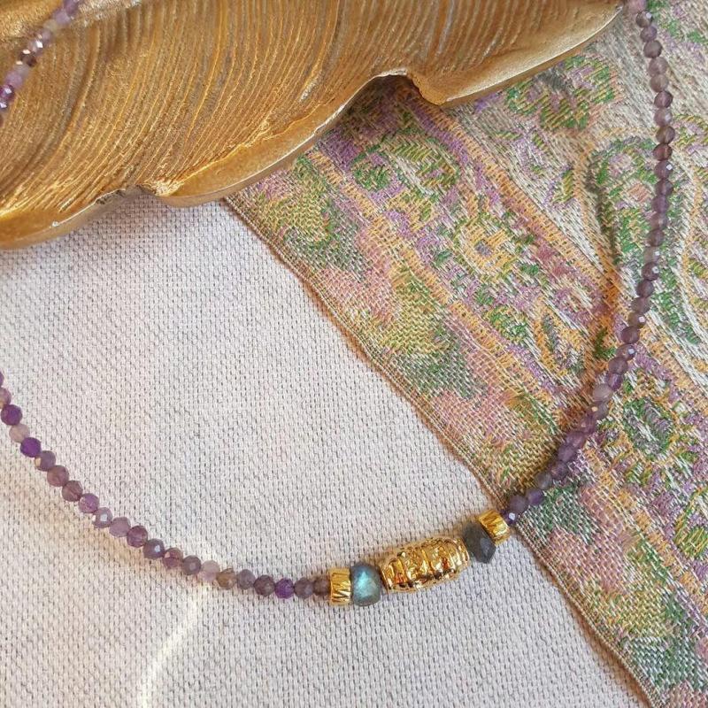 

Natural Lapis Lazuli Beaded Design Versatile Necklace