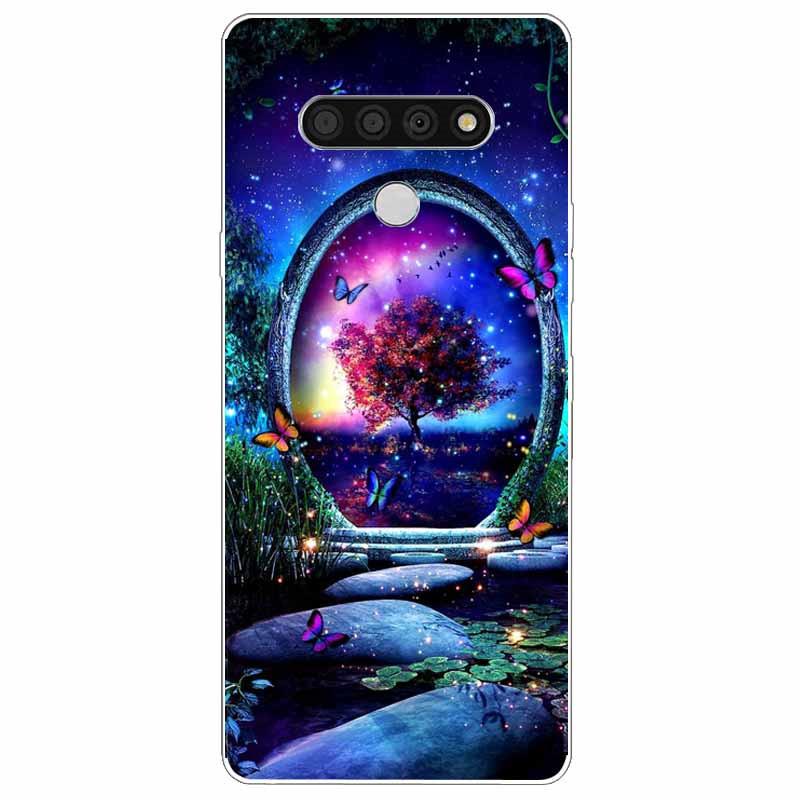 Soft Print Cover For LG K51 K61 V50 V60 Thinq Case Cute Cat Silicone Coque for LG K61 V50 Thinq Cases K 61 Shockproof Shell Bag