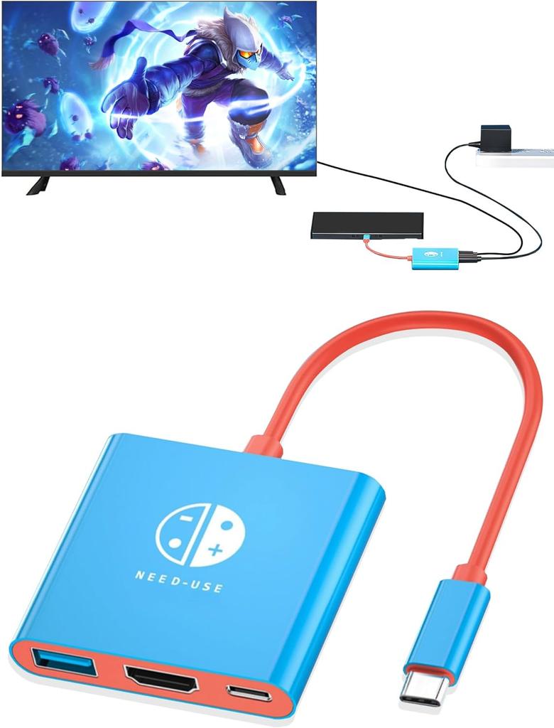 USB C to HDMI Adapter 4K 1080P TV Mode Switching Compatible With Multiple Device Models Video Converter Dongle