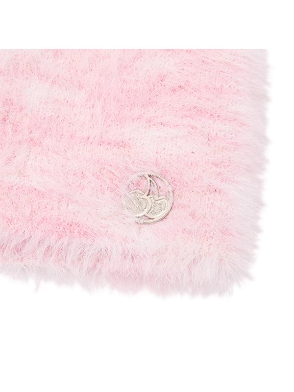 KIRSH Mohair Metal Logo Beanie [Pink]