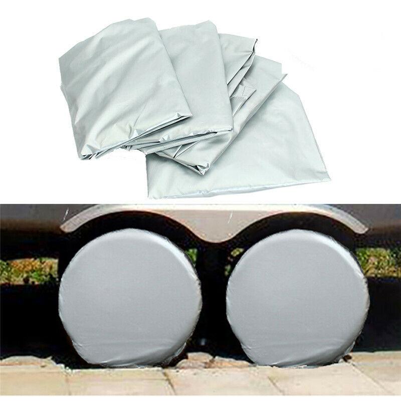 Universal 27 29 inches Tire Covers Pack RV Wheel Trailer Car Truck Sun Protector