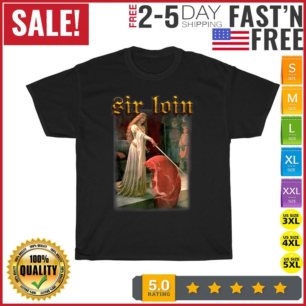 Sir Loin Lustiges Rinderlendensteak Vintage T-Shirt Herren Damen T-Shirts Oberteil Herren Mode Damen Kind T-Shirt Herren Damen T-Shirts Oberteil Kurz