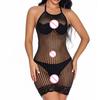 Mesh Bodycon Dress Women'S Sexy Underwear Hollow Perspective Nightwear