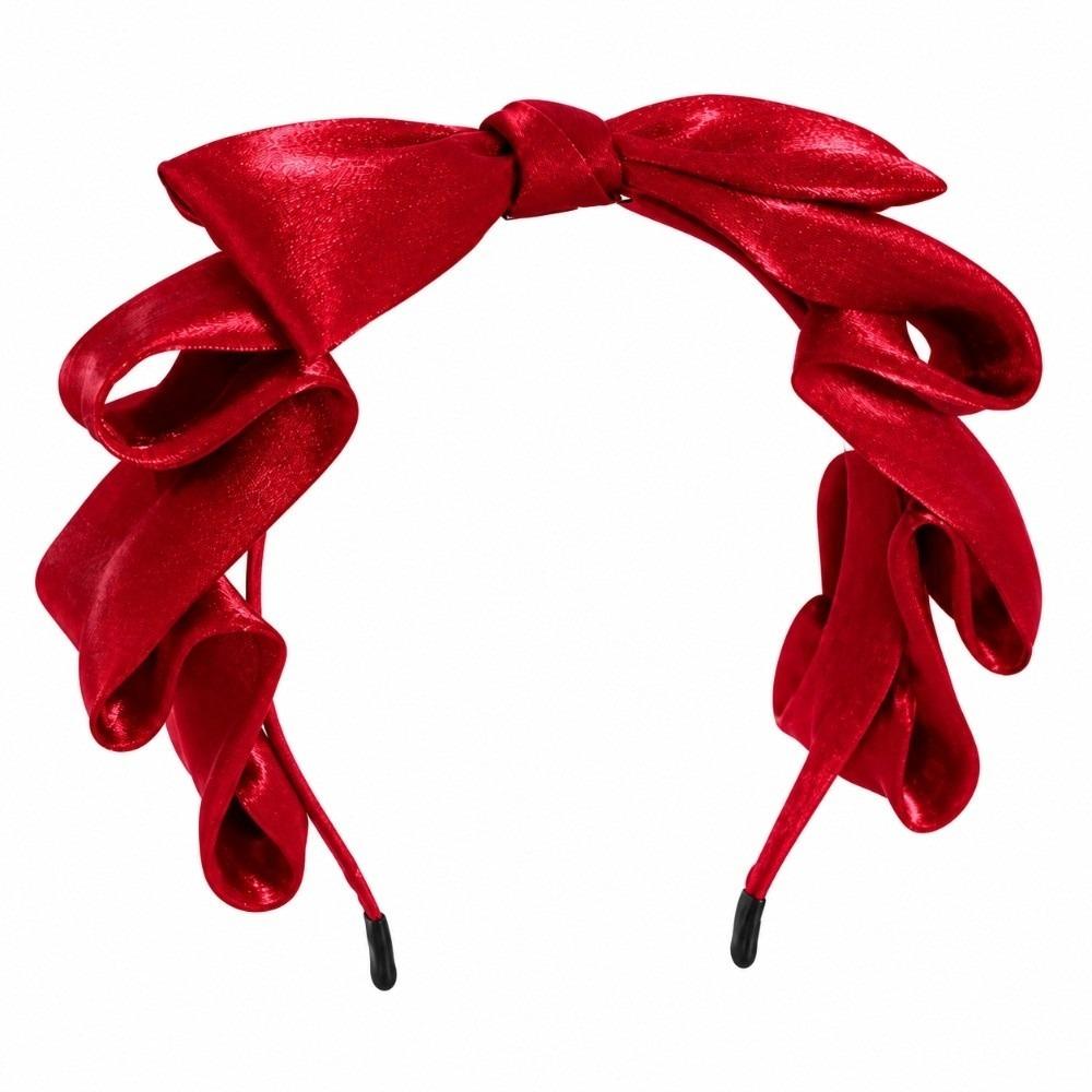 Organza Lolita Headband Big Bow Ribbon Headpiece Sweet Cosplay Hair Accessory  Princess Costume