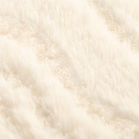 Absorbent Bathroom Rug Soft Bath Mat with Anti-Slip Bottom Plush Wavy Texture Rug