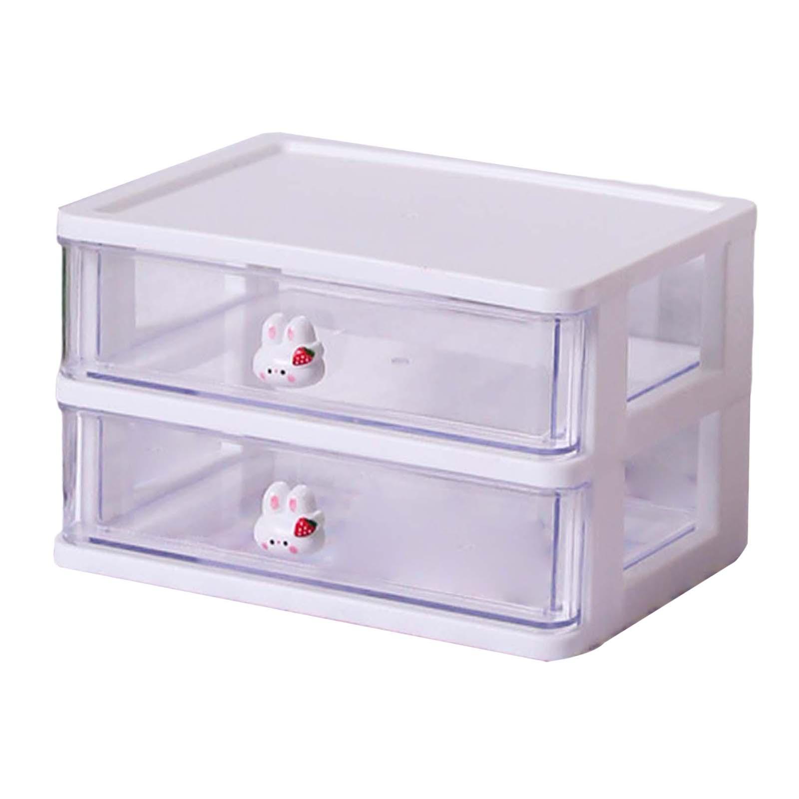 

Desktop Drawer Organizer, Office Tabletop Storage Box, Stackable Compartments Cosmetic Organization Drawer