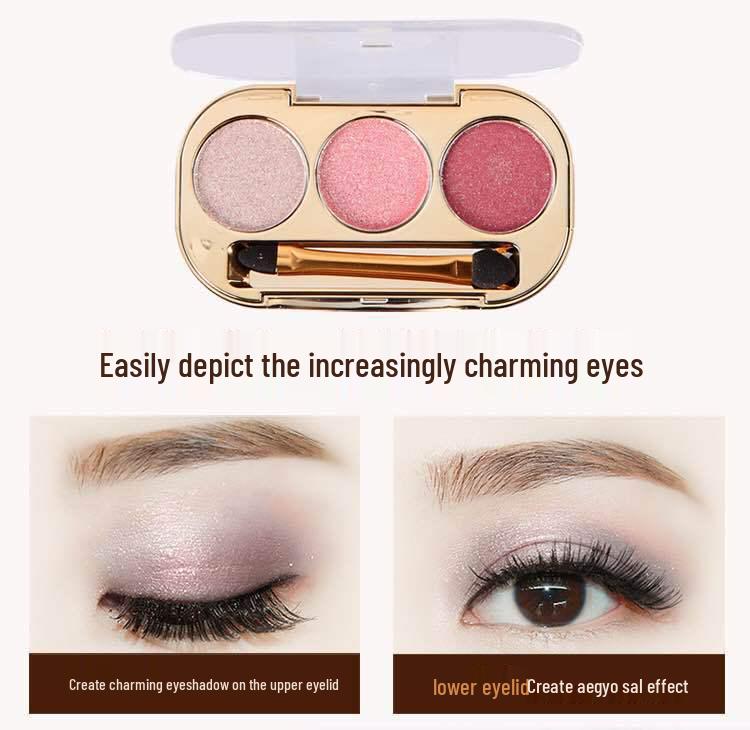 Winnie the Pooh 3-Color Diamond Eyeshadow - Long-Lasting, One-Swipe Application