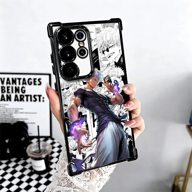 Anime Gojo Satoru JUJUSU Plating Phone Case For Samsung Galaxy S24 S25 FE S26 Edge S23 Ultra S22 S21 Plus S20 Anti-Fall Airabag