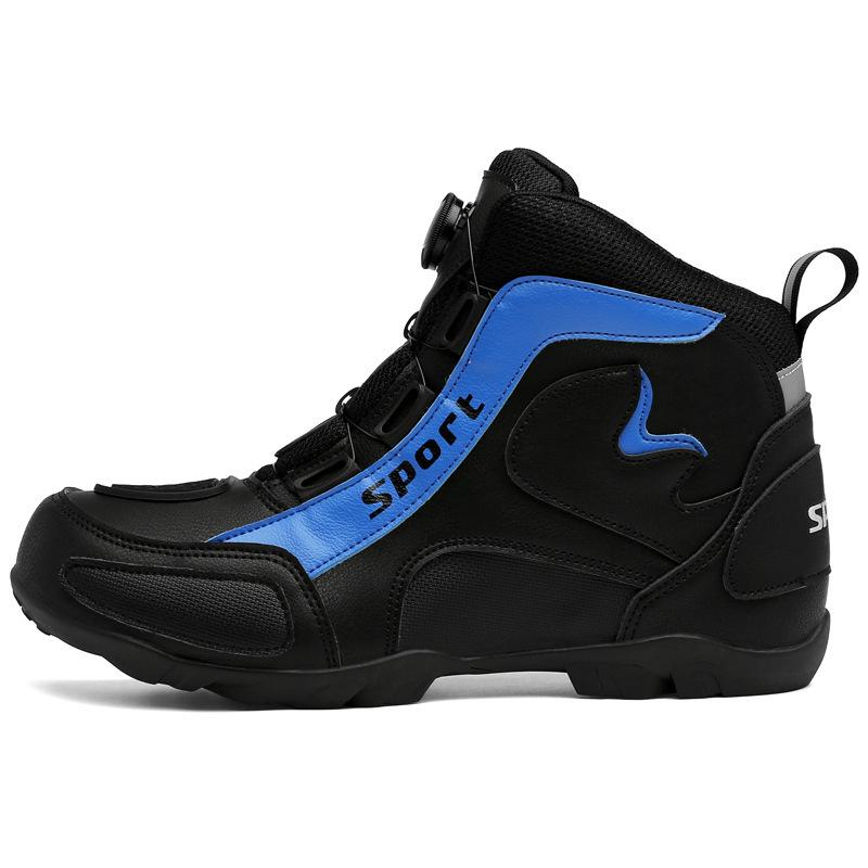 Motorcycle riding shoes Men's locomotive racing riding boots Women's heightening platform short boots Anti-drop in winter