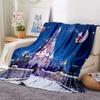 Merry Christmas Flannel Blanket 3D Print Cartoon Happy New Year Soft Blanket for Bedroom Fashion Throw Blanket Party Blanket