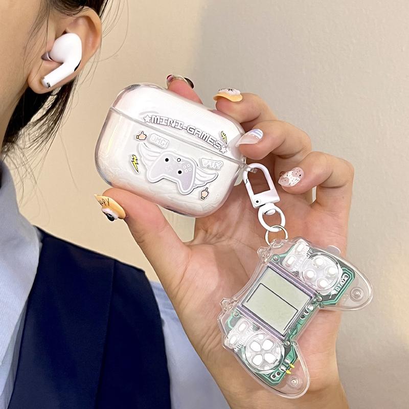 

Cartoon Wireless Earphone With Game Console Tws Earbuds Headphone Headset For Sports Running Long Battery Life Noise Reduction