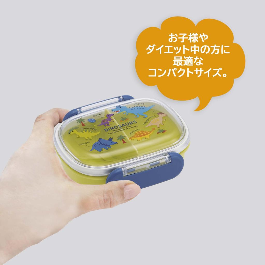 Skater Small Lunch Single Domed Design with Dinosaur Picture Made In Kids' Box, Tier, 270ml, Book, Antibacterial, Japan, QAF1AG-A