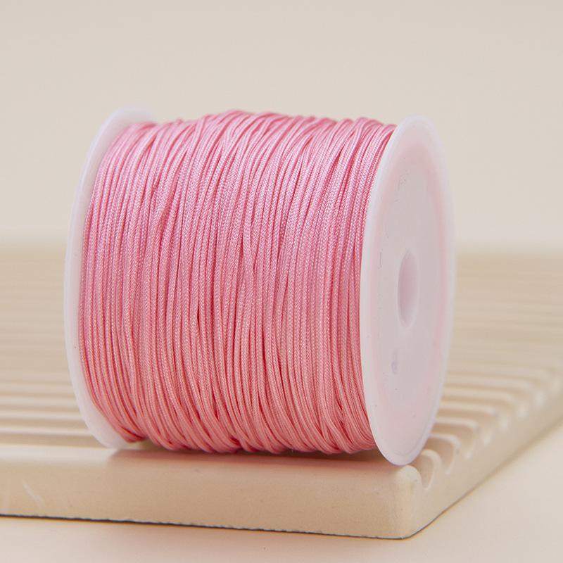 

1 Roll 0.8MM Woven Jade Thread Jewelry Beaded Accessories DIY Material Bracelet Necklace Woven Cord Line Length 50m 0.8mm розовый