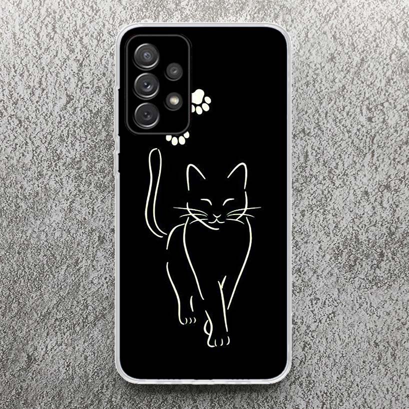 Cat Footprint Funny Paw Cute Phone Case for Samsung Galaxy A16 A15 A14 A13 A56 A55 A54 A53 A36 A35 A34 A33 A26 A25 A24 A23 A05S