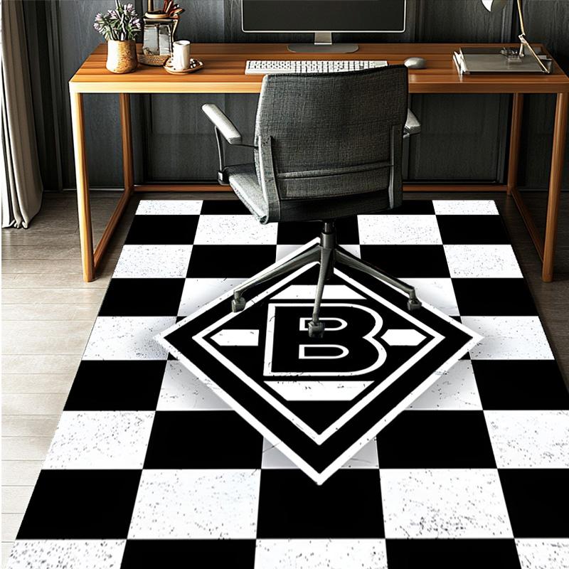 Borussia Monchengladbach Pattern Rug, Indoor/Outdoor Mat, for Picnic, Gameroom, Bedroom, Office, Living Room, Home Decor Carpet, Birthday Gift