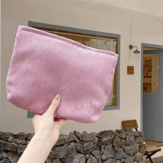 

Women s Large Capacity Corduroy Cosmetic Clutch Bag