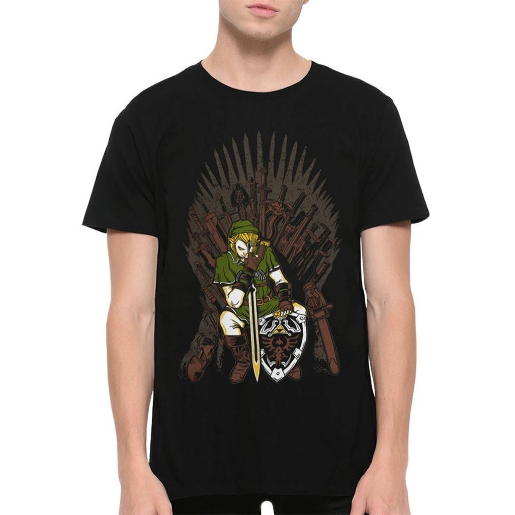 The Legend of Zelda Link On The Iron Throne T-Shirt, Men's and Women's Sizes (ZEL-07100)